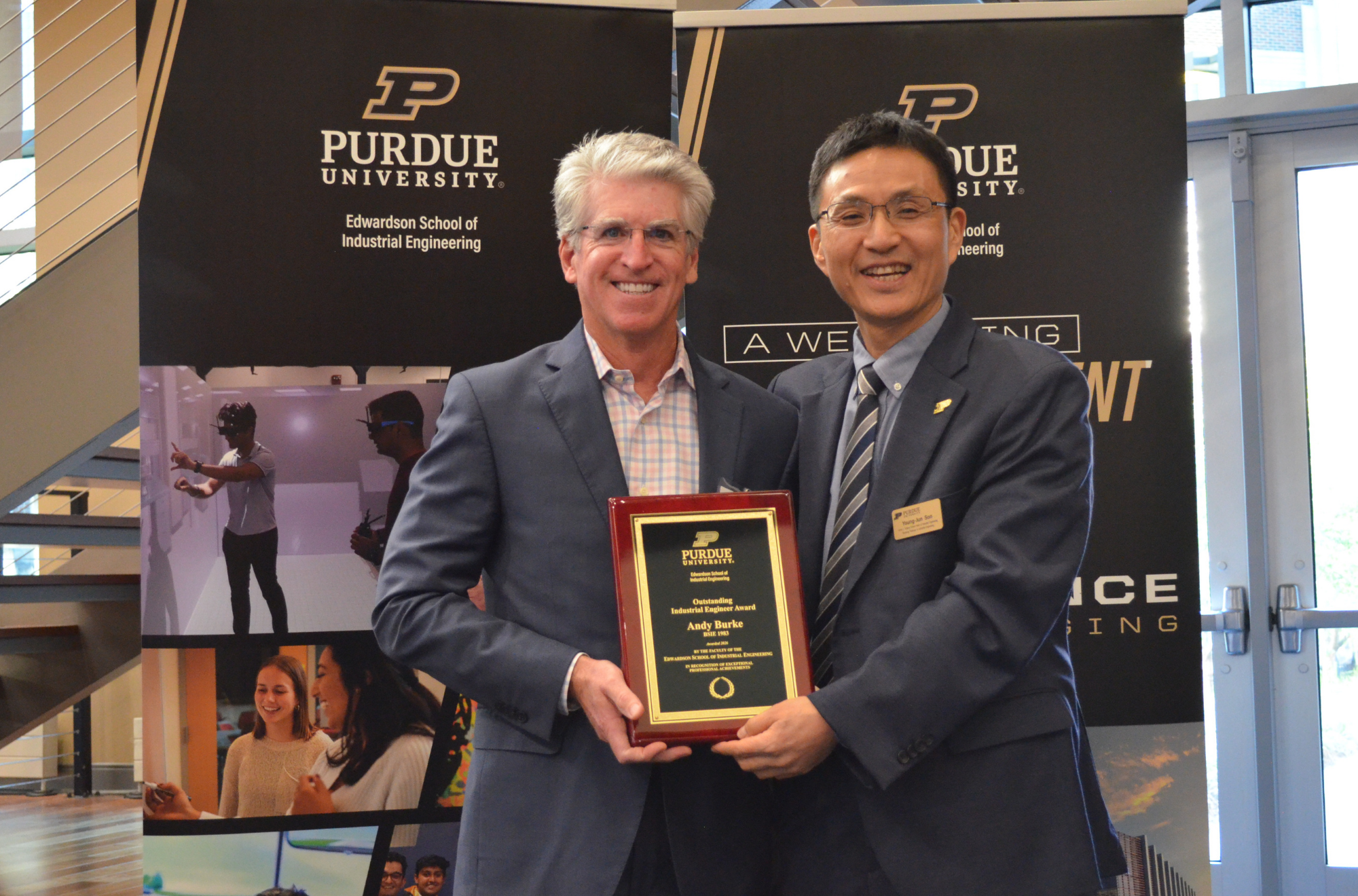 Posing with Dr. Son after accepting award. 